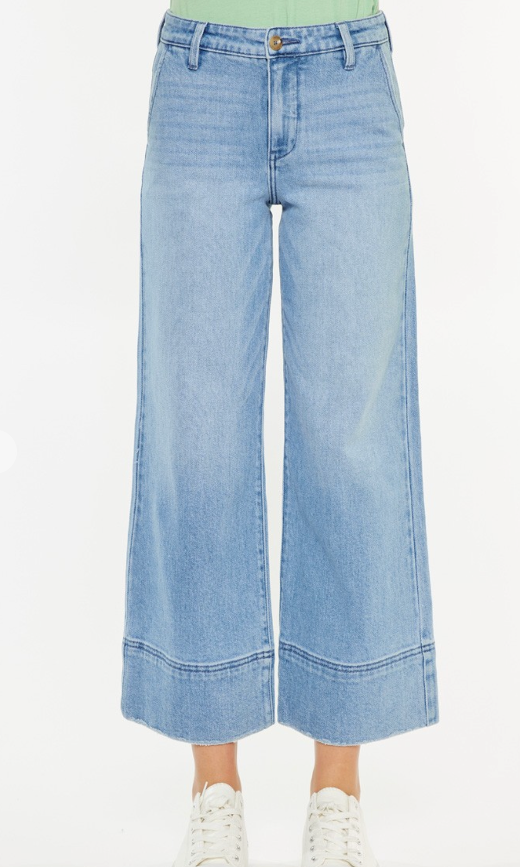 April's Cropped Wide Leg Jean