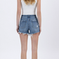 Fray Denim Short