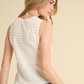 Textured stripe knit sleeveless
