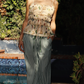 Green & White Stripe Tie Pant