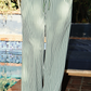 Green & White Stripe Tie Pant