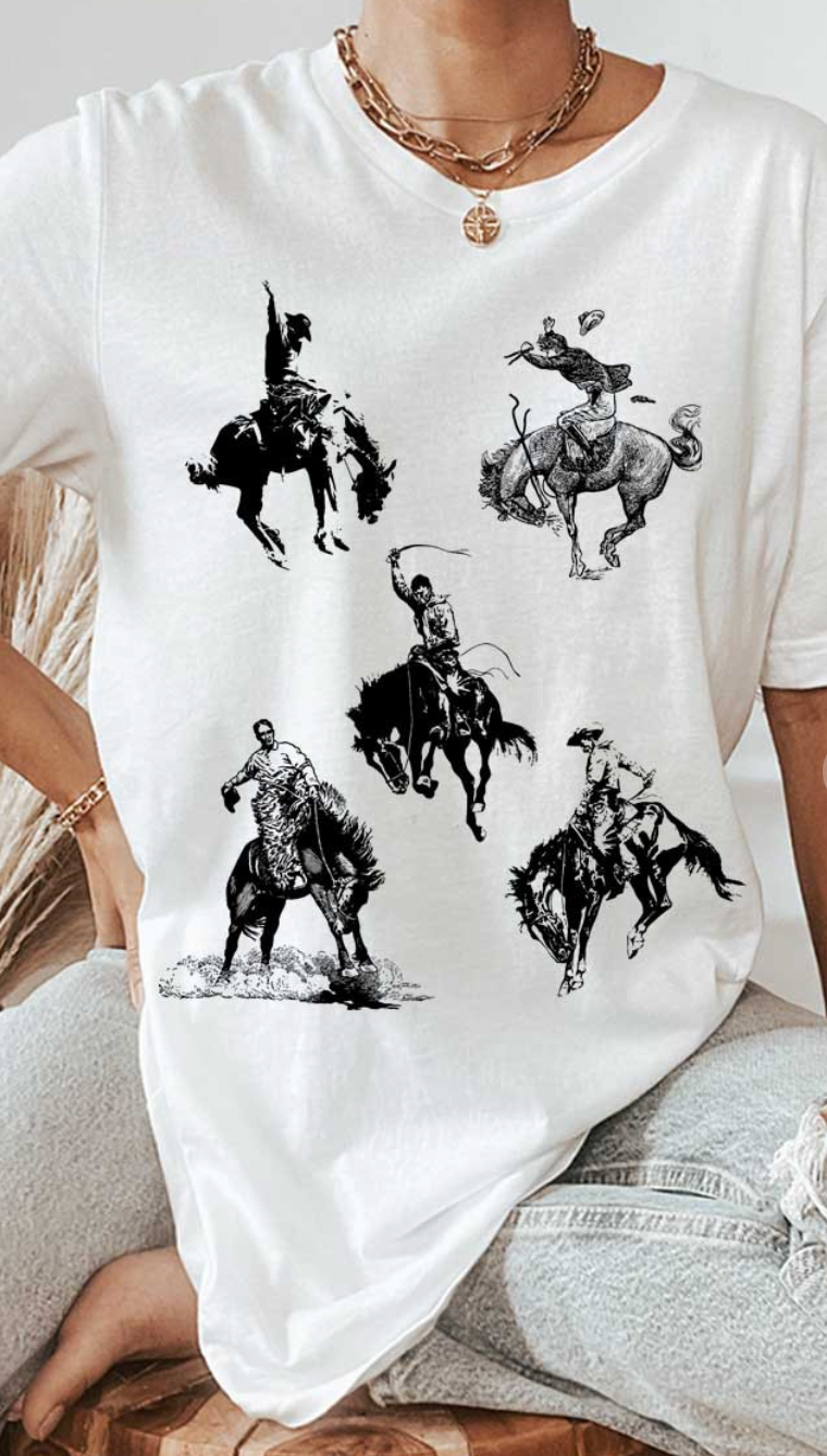 5 Cowboys Graphic T
