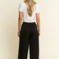 Solid Satin Sweatpants with Side Checkerboard Tape