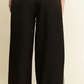 Solid Satin Sweatpants with Side Checkerboard Tape