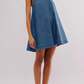 Denim Round Neck Sleeveless Mini Dress