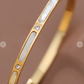 Golden Pearl Diamond Bangle