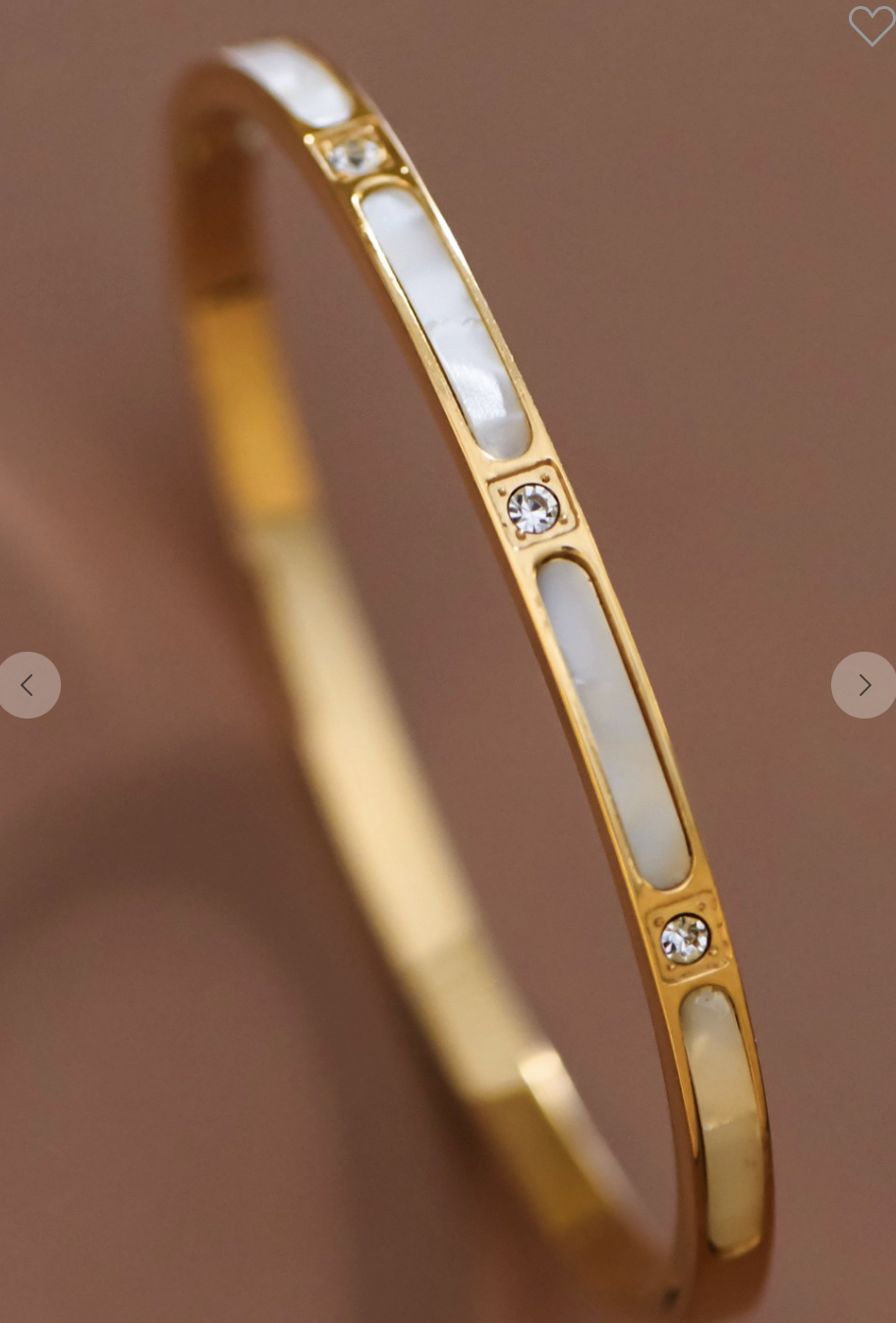 Golden Pearl Diamond Bangle