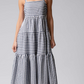 Striped Tiered Maxi Dress
