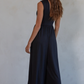 Sleeveless Open Back Wide Leg Jumpsuit