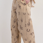 Western Printed Washed Twill Barrel Pants,
