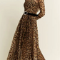Animal Print Mesh Mock