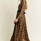 Animal Print Mesh Mock