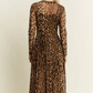 Animal Print Mesh Mock