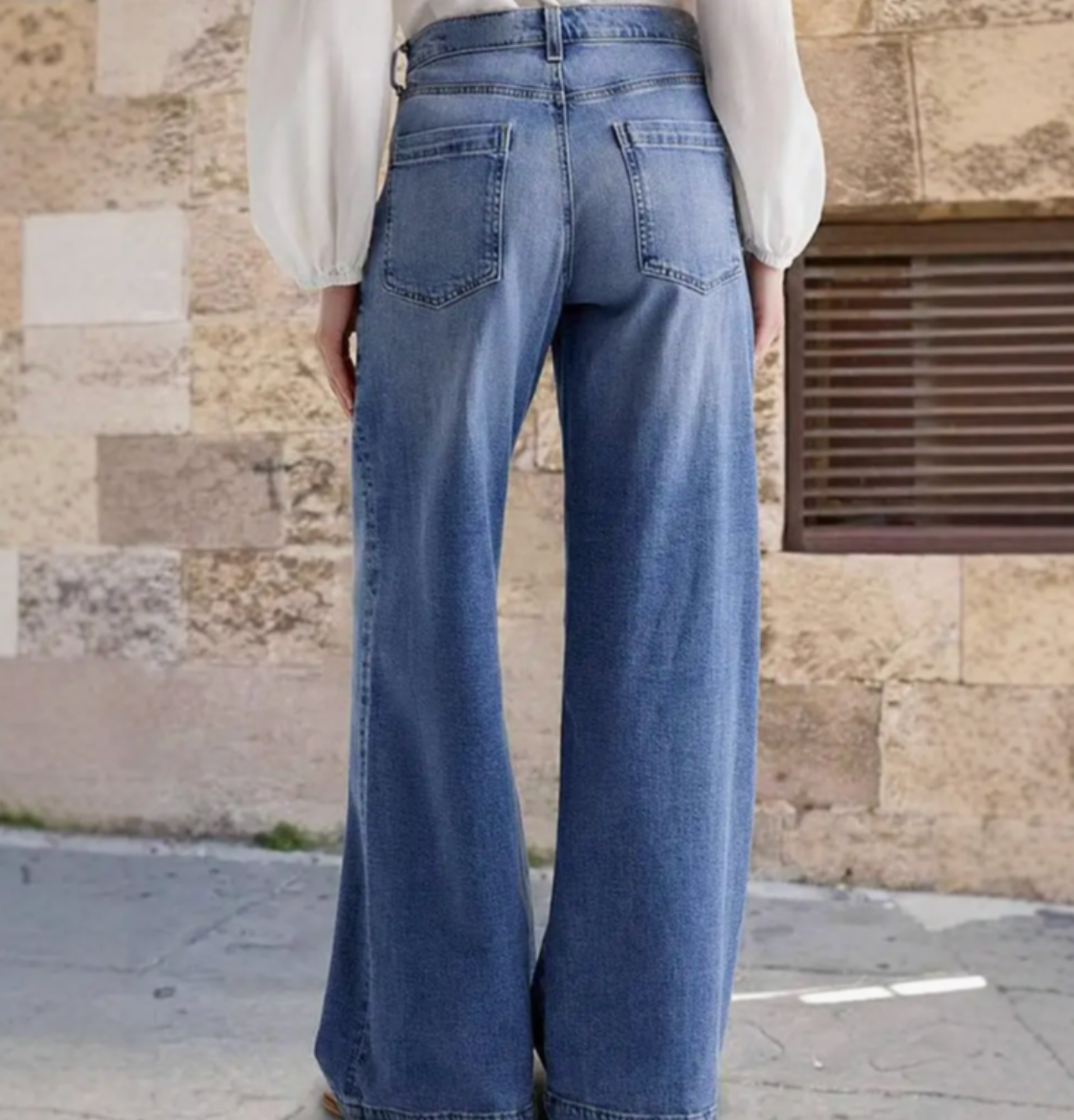 Vintage Washed Straight Leg Simple Jeans