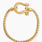 Horse Bit Carabiner Bracelet- Steel - Charm Bracelet 14K Pvd