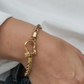 Horse Bit Carabiner Bracelet- Steel - Charm Bracelet 14K Pvd