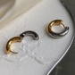 Undecided- Two Tone Earring- Hinge French Cleat Closure