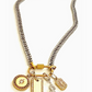 Carabiner Charm Amulet Necklace- Steel Waterproof- 5 Charms