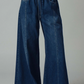 Relaxed Wide Leg Drawstring Western Pants
