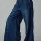 Relaxed Wide Leg Drawstring Western Pants