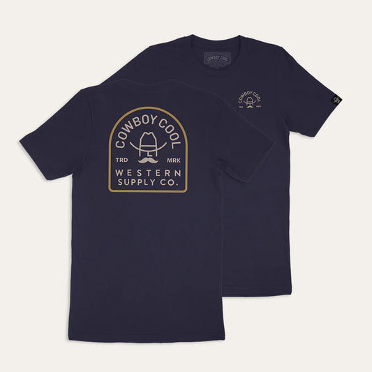 Cowboy Cool Western Feed Store T-Shirt - Navy