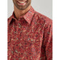Wrangler Mens Coconut Cowboy Print  Button-Down - Red 112338179