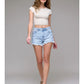 Light Wash Classic 3" Frayed Shorts