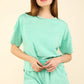 Washed Knit Short Set (Jade Green)