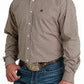 Cinch Mens Western Long Sleeve Button-Down Shirt  -  Khaki MTW1105656