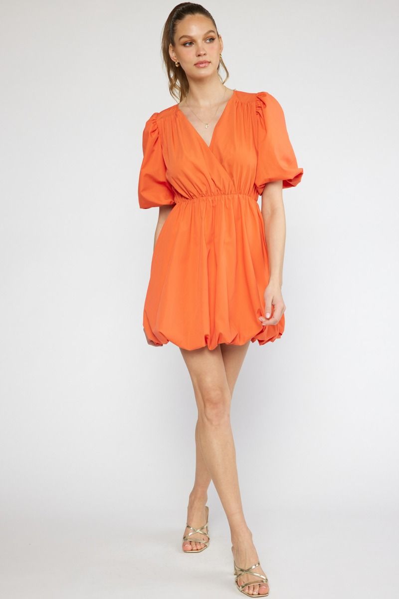 Oakley Ann (Orange Bubble Dress)