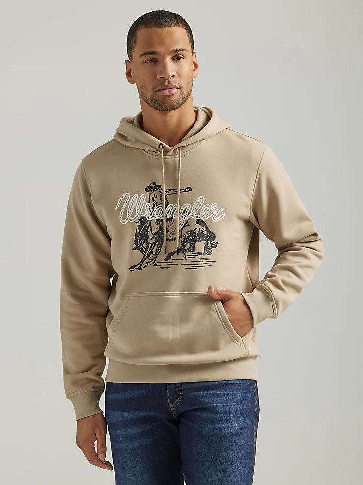 Wrangler Mens Cowboy Graphic Pullover Hoodie