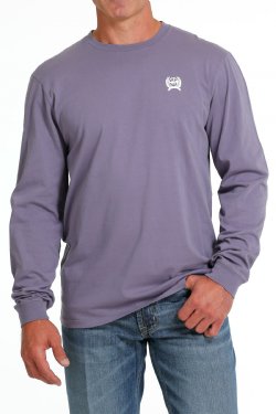 Cinch Mens Long Sleeve T-Shirt - Light Purple MTT1721009