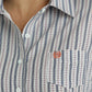Women's Cinch ArenaFlex Button-Down Western Shirt - White/Light Blue MSW9163021