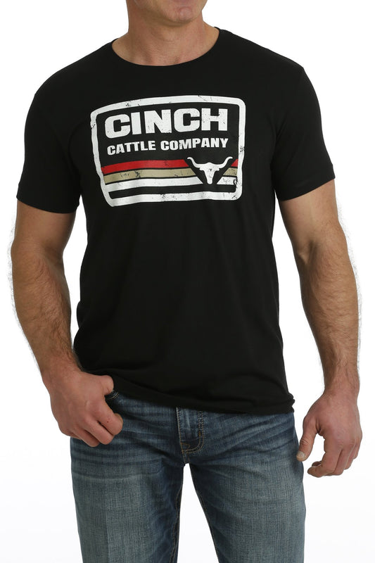 Cinch Cattle Company Mens Graphic T-Shirt Tee - Black