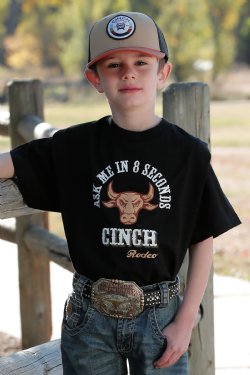 Ask me in 8 seconds Cinch boy's T shirt