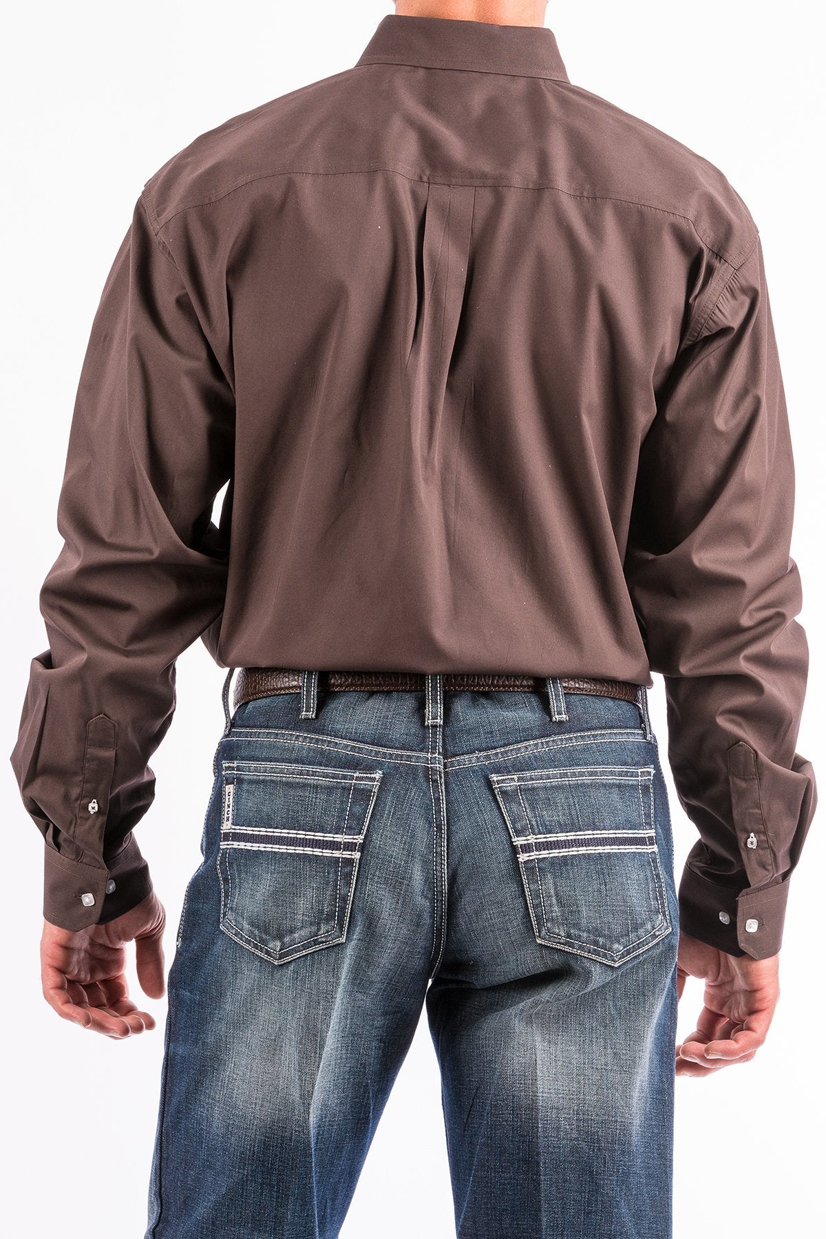Cinch Men's Class Fit Button-Down Western Shirt - Brown