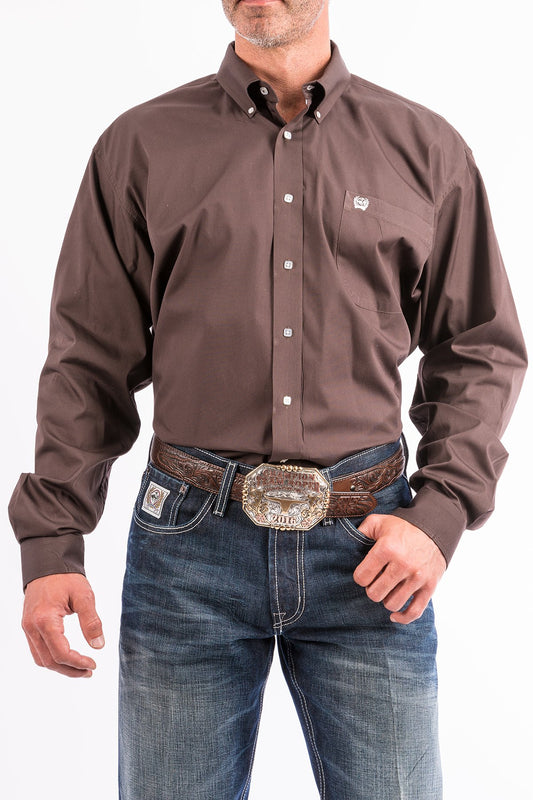 Cinch Men's Class Fit Button-Down Western Shirt - Brown