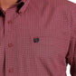 Cinch Mens Geo Print Button-Down Western Shirt - Fuchsia/ Black  MTW1105595