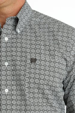 Cinch Mens Medallion Print Button-Down Western Shirt - MTW1105647