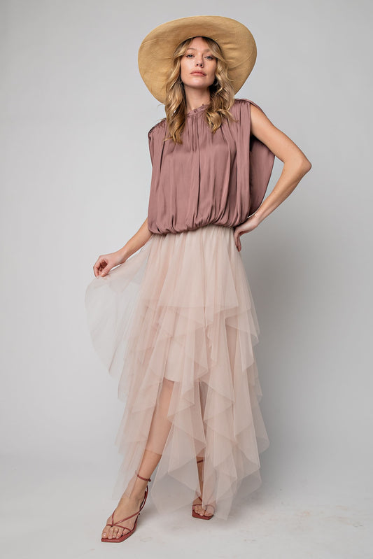 Rae Ann (Tulle layered maxi ballerina skirt)