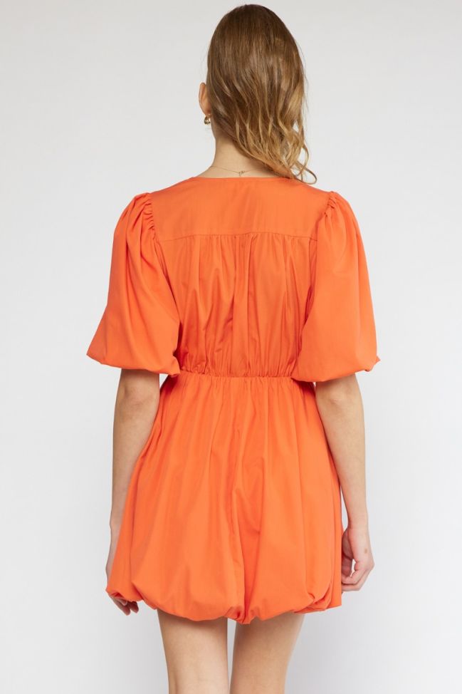 Oakley Ann (Orange Bubble Dress)