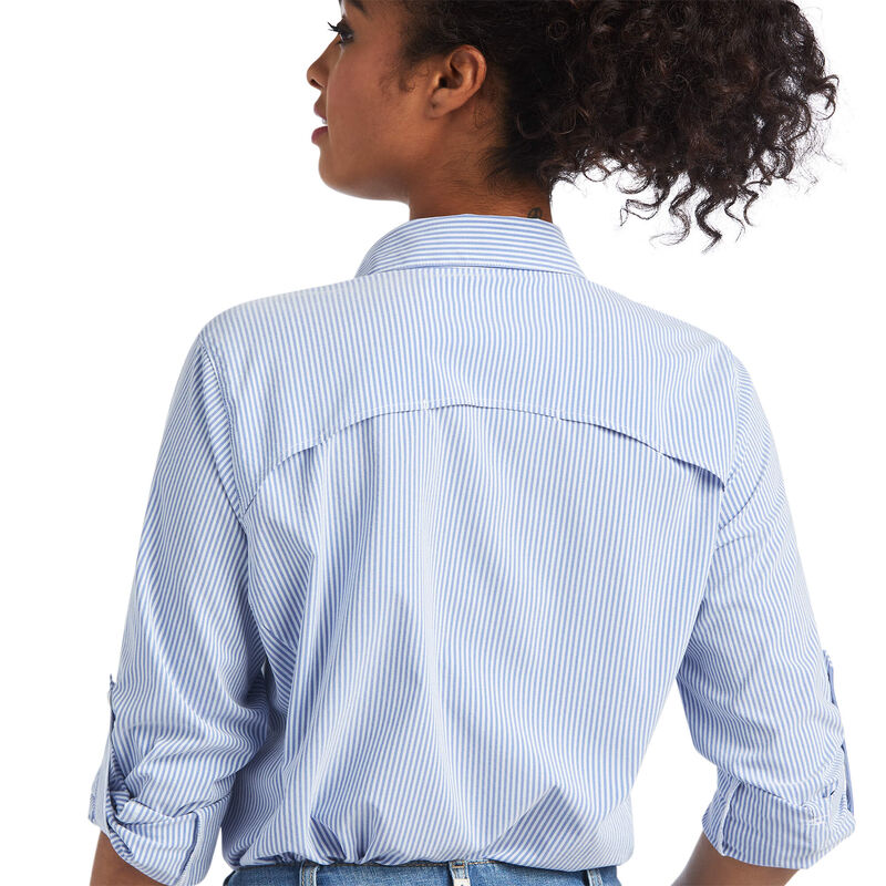 VentTEK Stretch Shirt MAZARINE BLUE/WHITE STRIPE