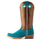 ARIAT WOMEN'S FUTURITY BOON WESTERN BOOTS | ANCIENT TURQUOISE ROUGHOUT / GILDED MOCHA