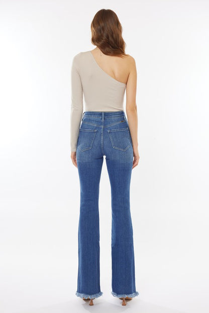 HIGH RISE FRAYED HEM JEAN