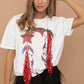 SEQUIN COWBOY FRINGE GRAPHIC T-SHIRT