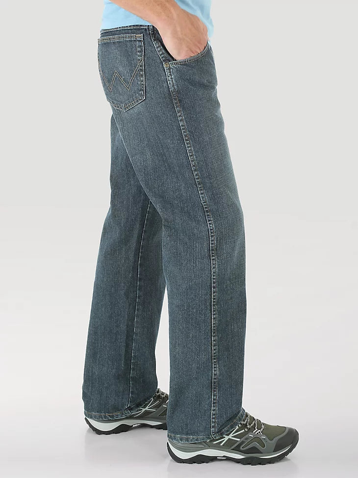 WRANGLER RUGGED WEAR RELAXED FIT MID RISE JEAN IN GRANITE