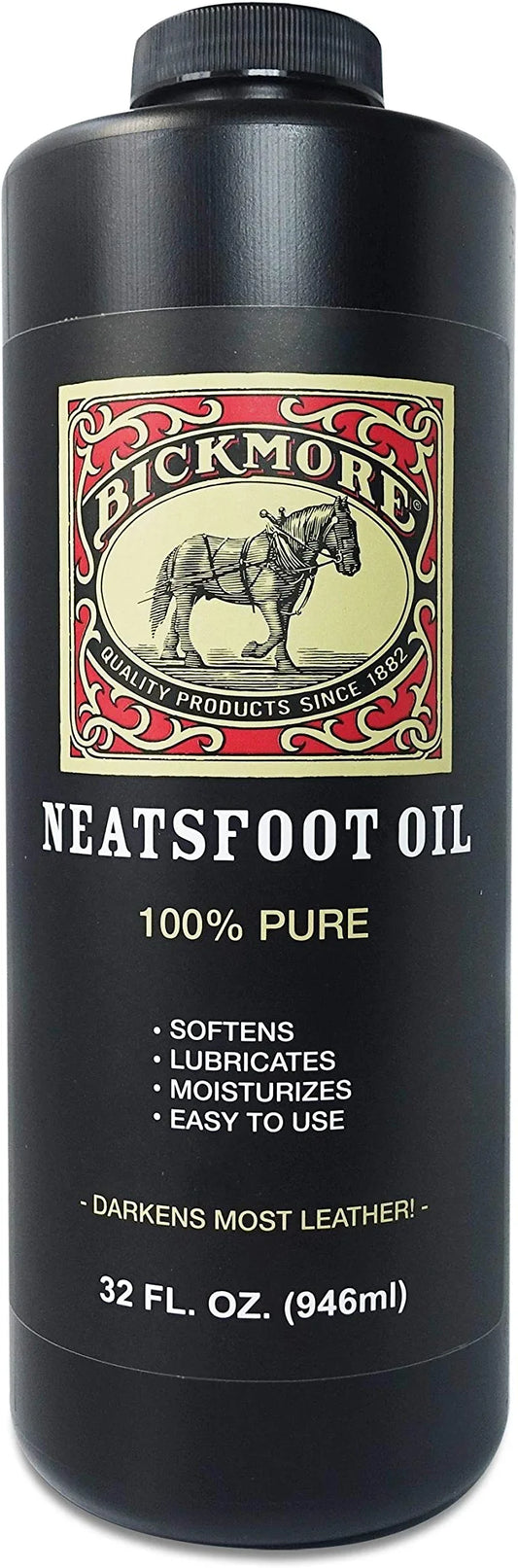 BICKMORE 100% PURE NEATSFOOT OIL 32OZ- LEATHER CONDITIONER AND WOOD FINISH