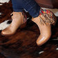 WOMEN'S OLD CAMEL 5" OTOMI PRINT ANKLE BOOT
