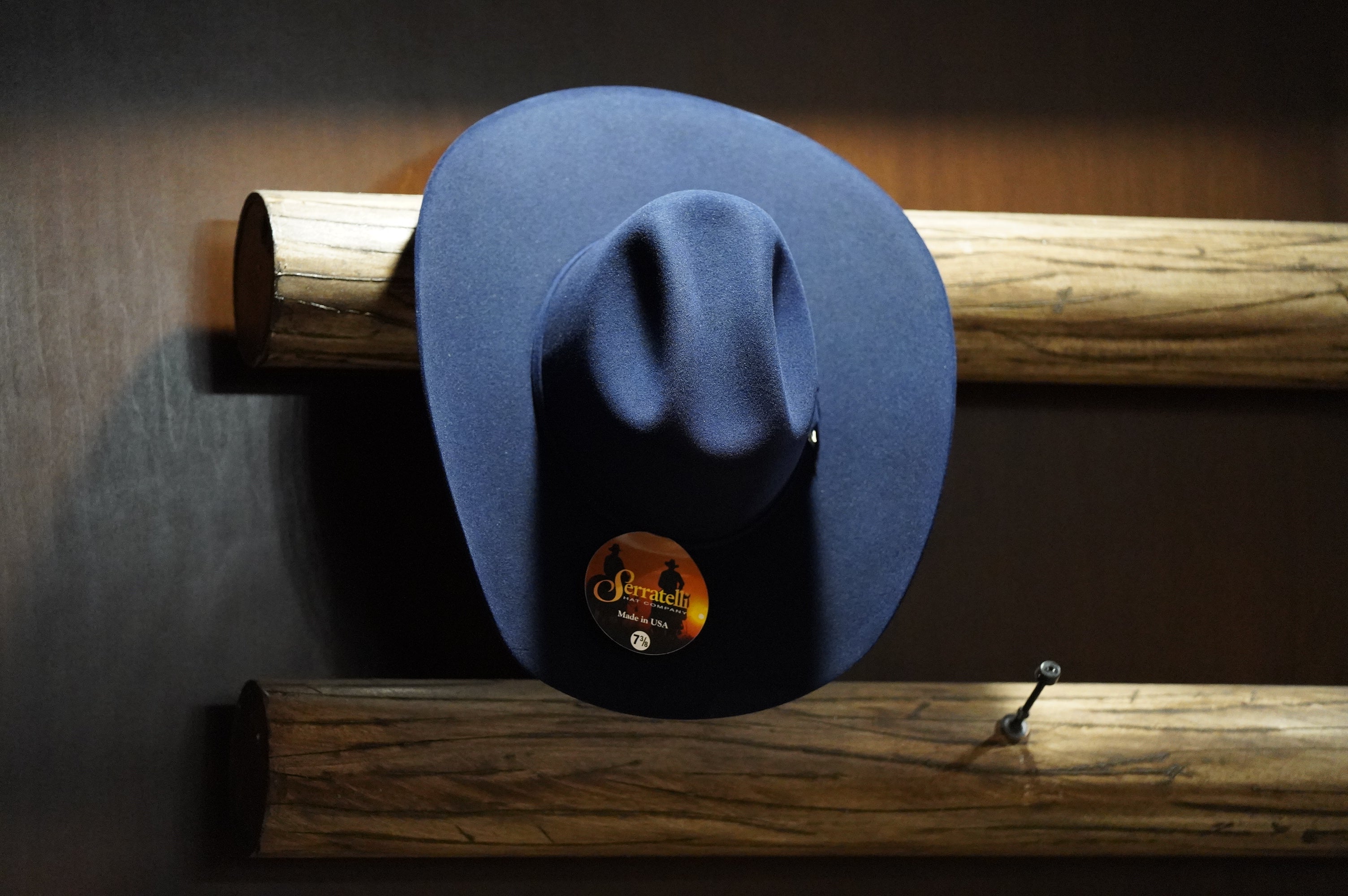 Men's Serratelli 6X Cattleman Ribbon Band Fur-Felt Western Hat