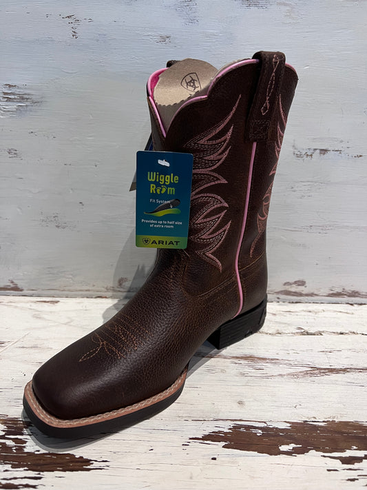 YOUTH FIRECATCHER WESTERN BOOT ROWDY BROWN